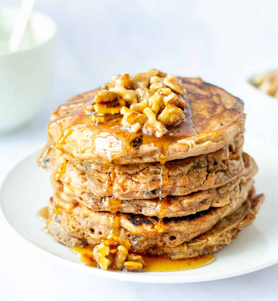 Whole Wheat Carrot Cake Pancakes