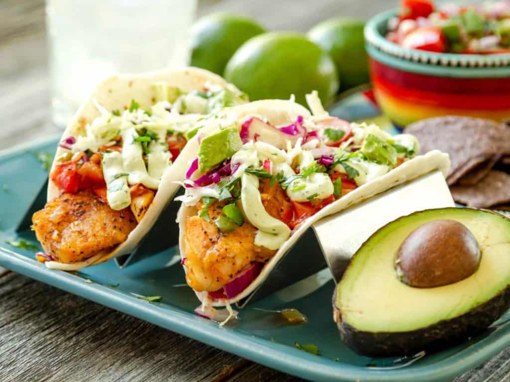 Spicy Tuna and Avocado Fish Taco